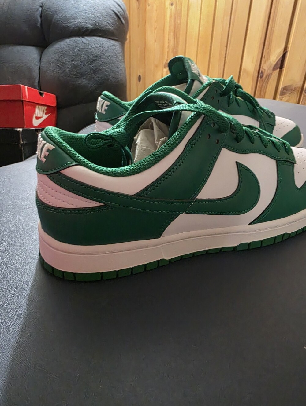Nike Dunk "Michigan State" Dunks Green and White Low-Top Sneakers Size 11m - Picture 3 of 7